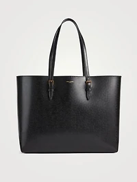 Buckle Leather Tote Bag