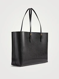 Buckle Leather Tote Bag