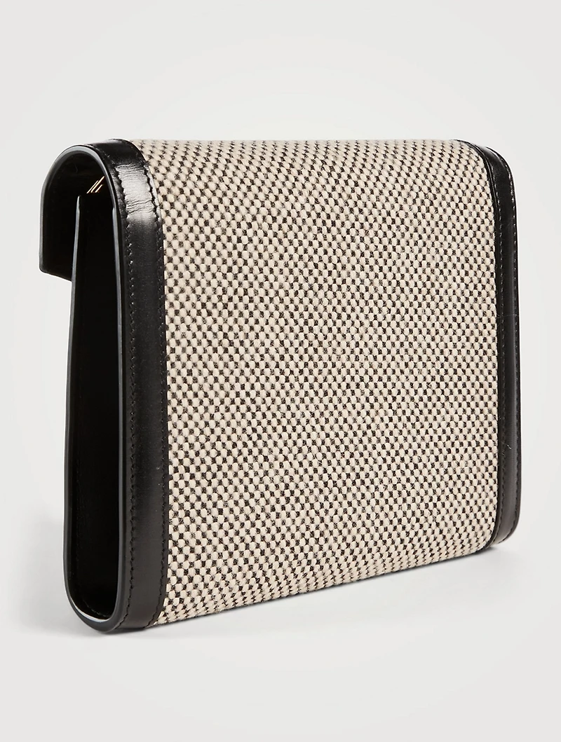 Cassandra YSL Monogram Tweed Chain Wallet