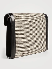 Cassandra YSL Monogram Tweed Chain Wallet