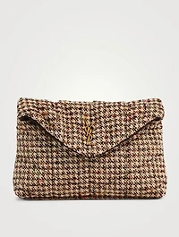 Lou Puffer Tweed Clutch