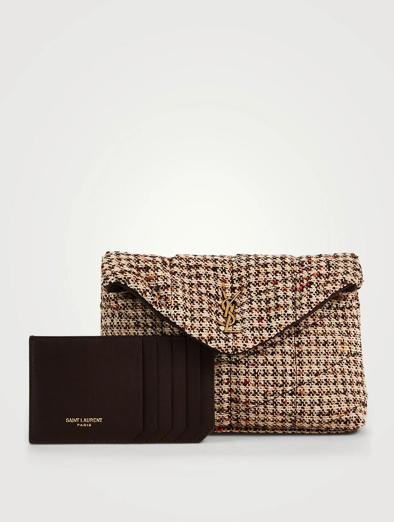 Lou Puffer Tweed Clutch