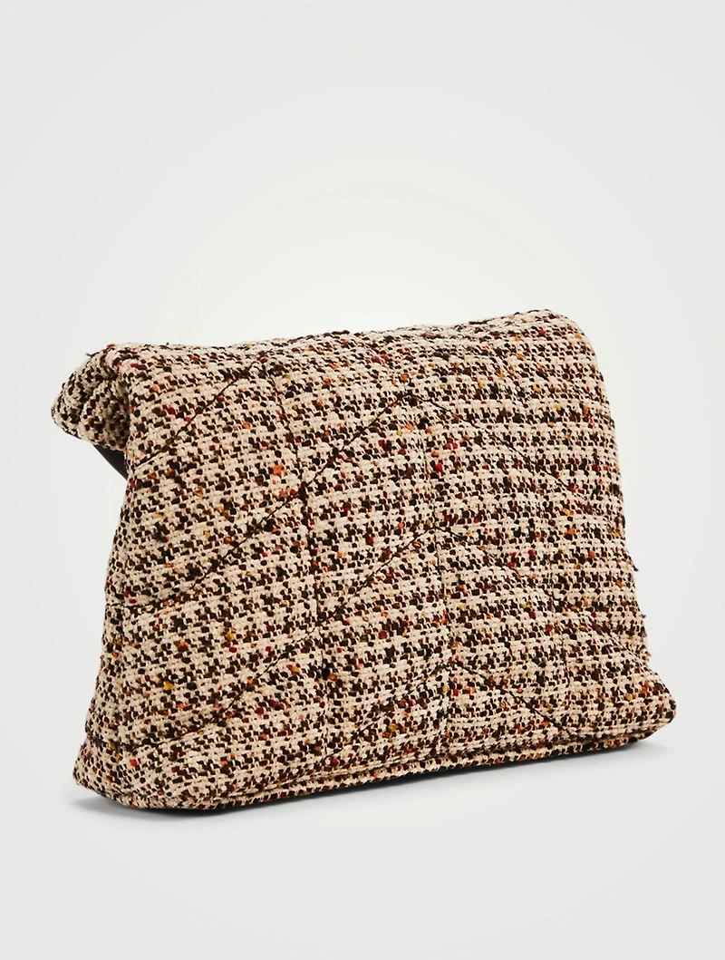 Lou Puffer Tweed Clutch