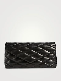 Slade Puffer Leather Clutch