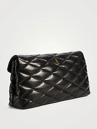 Slade Puffer Leather Clutch
