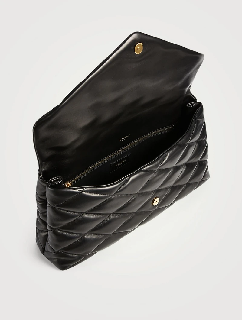 Slade Puffer Leather Clutch