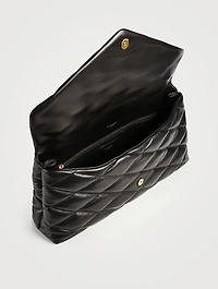 Slade Puffer Leather Clutch