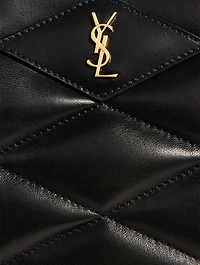 Slade Puffer Leather Clutch