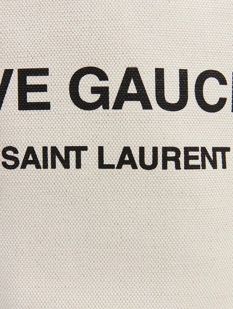 Rive Gauche Linen Bucket Bag