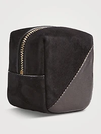 Jamie Suede And Leather Cube Charm