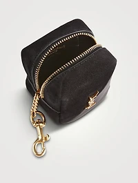 Jamie Suede And Leather Cube Charm