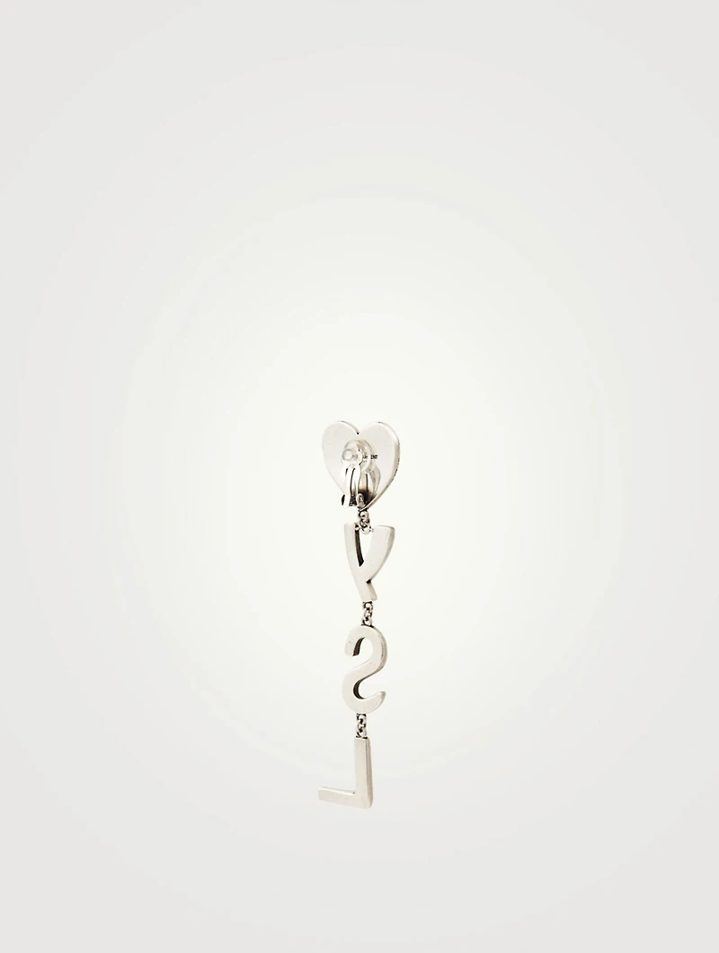 Opyum YSL Heart Earrings With Crystals