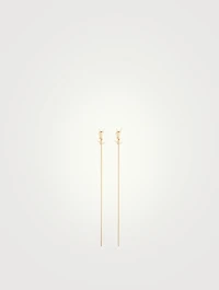 Cassandre YSL Monogram Long Bar Earrings