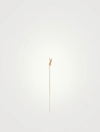 Cassandre YSL Monogram Long Bar Earrings