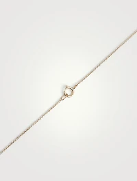 Six Diamond Bezel 10K Gold Chain Necklace