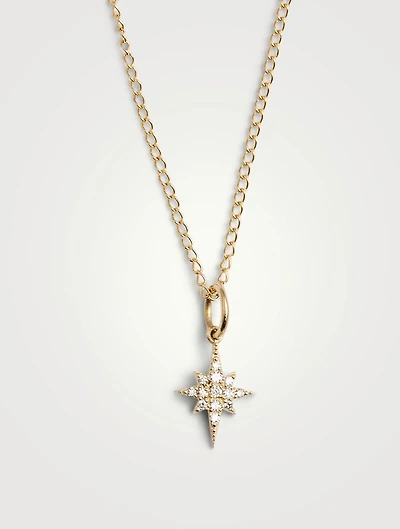 Little Lila Diamond Star Pendant 10k Gold Chain Necklace