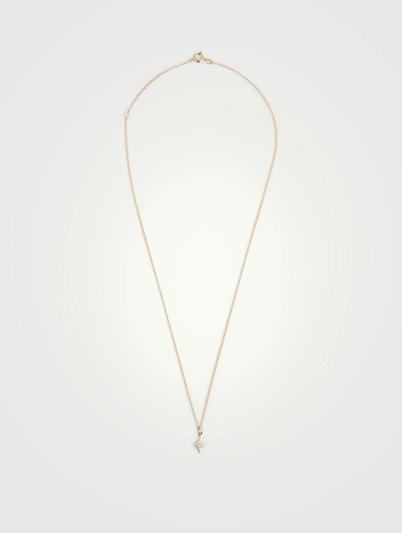 Little Lila Diamond Star Pendant 10k Gold Chain Necklace