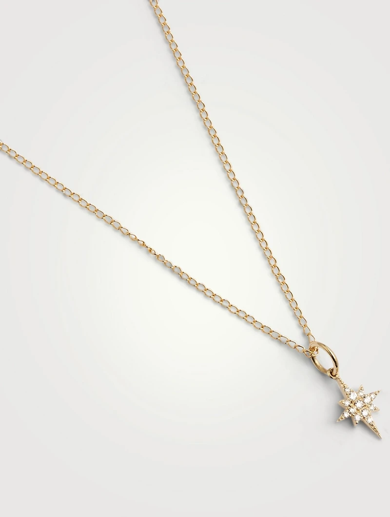 Little Lila Diamond Star Pendant 10k Gold Chain Necklace