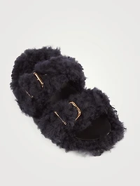 Fussbett Shearling Slingback Sandals