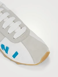 Stamped Nylon And Suede Sneakers