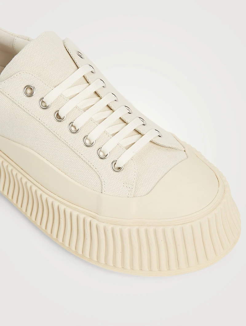 Canvas Platform Sneakers