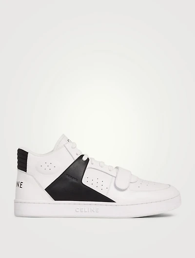 CT-02 Leather Mid-Top Sneakers With Scratch