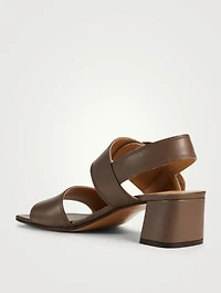 Leather Slingback Sandals