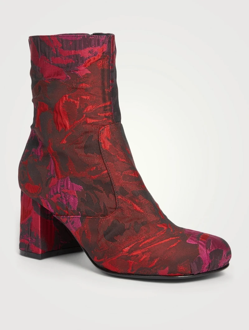 Brocade Ankle Boots