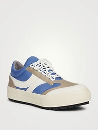 Leather And Fabric Sneakers