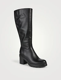 Primrose Leather Heeled Knee-High Boots