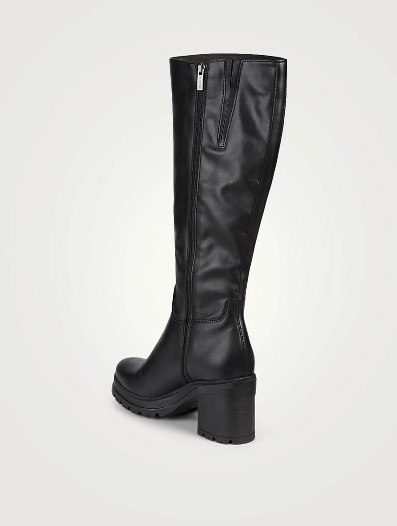 Primrose Leather Heeled Knee-High Boots