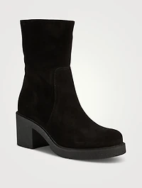 Zed Suede Heeled Ankle Boots