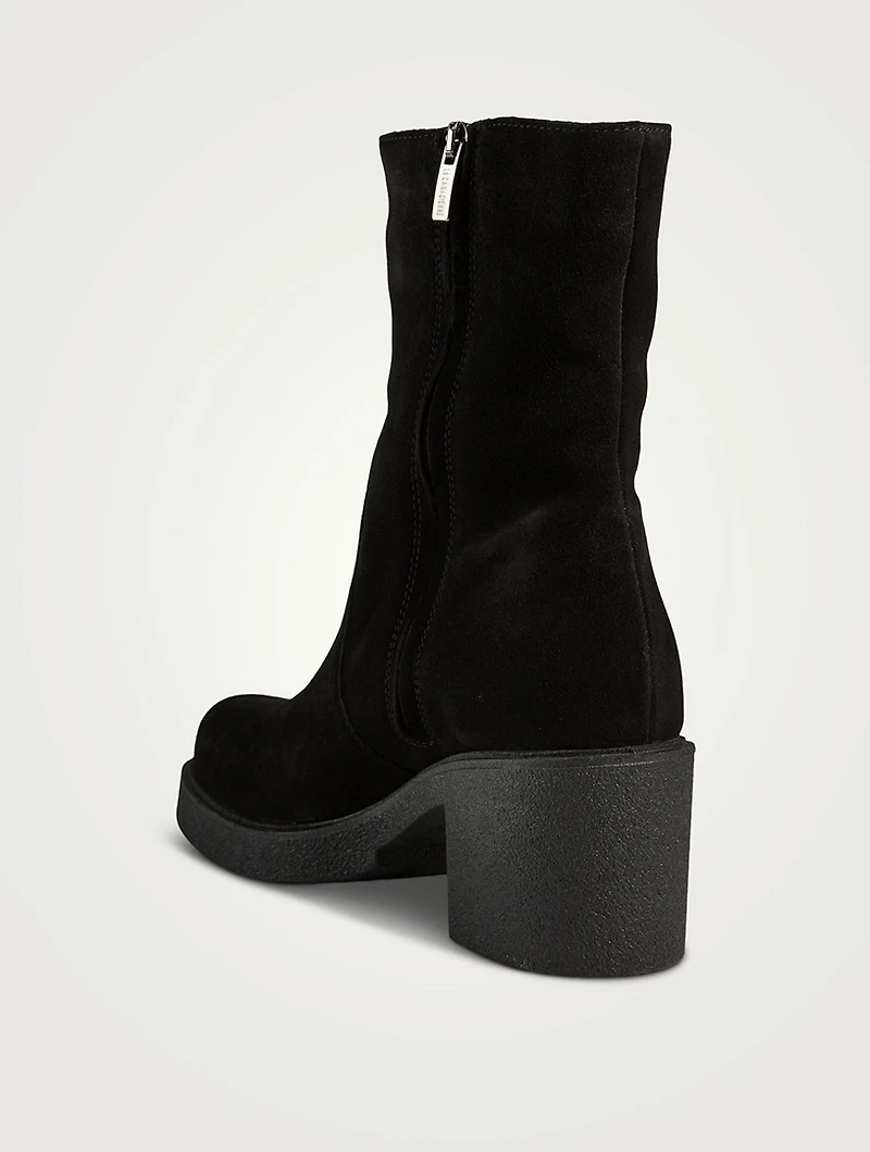 Zed Suede Heeled Ankle Boots