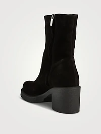 Zed Suede Heeled Ankle Boots