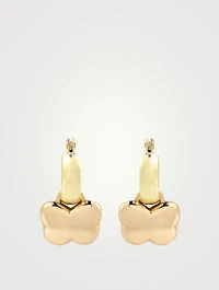 Maia Butterfly Drop Hoop Earrings