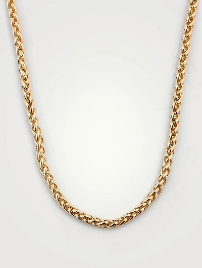 Wheat 14K Gold Plated Chain Necklace