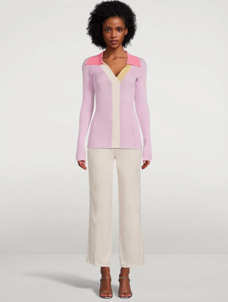 Joy Fitted Top With Collar