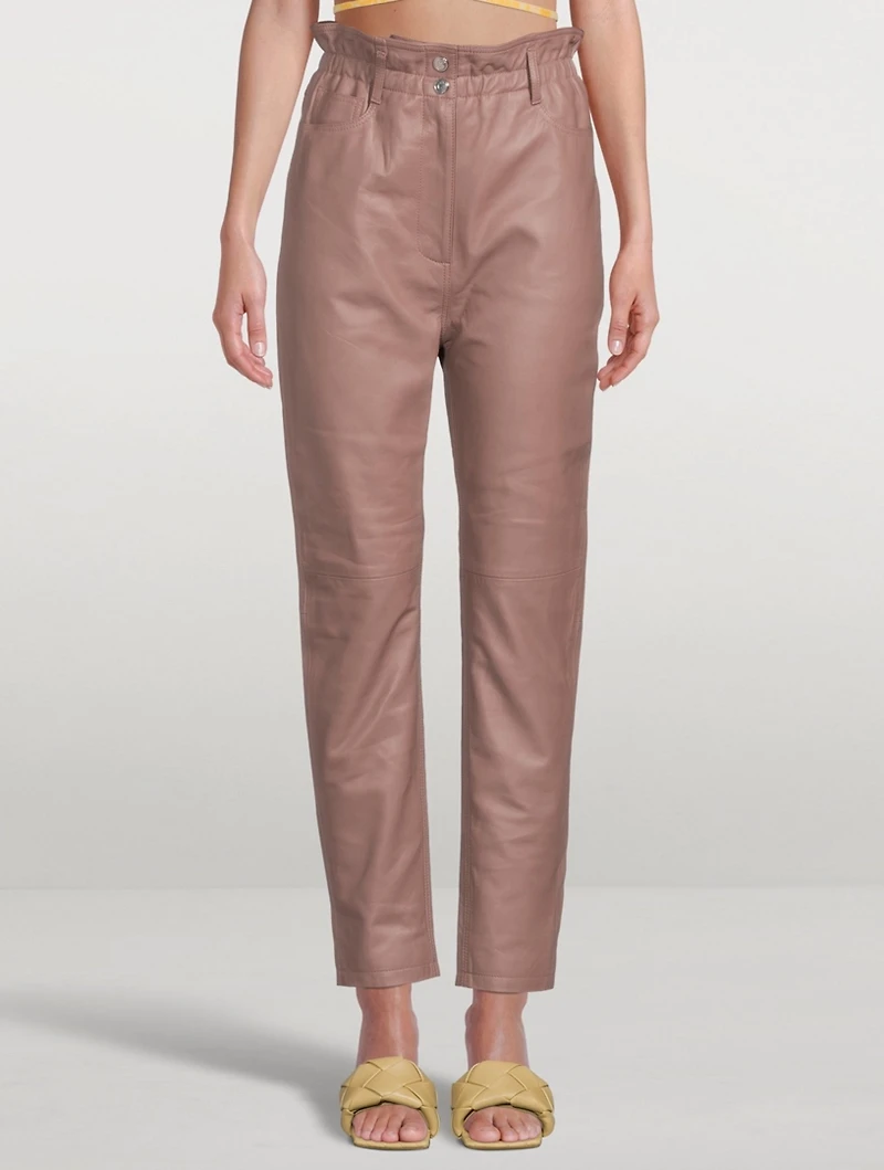 Gracele Paperbag Leather Pants
