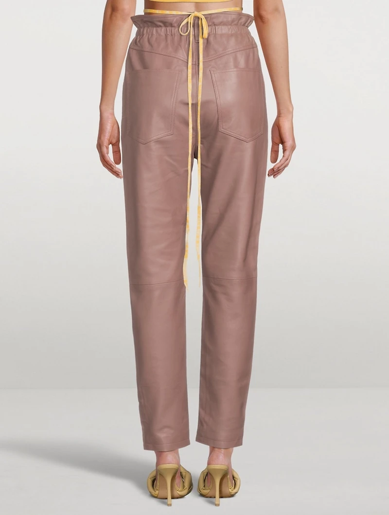 Gracele Paperbag Leather Pants
