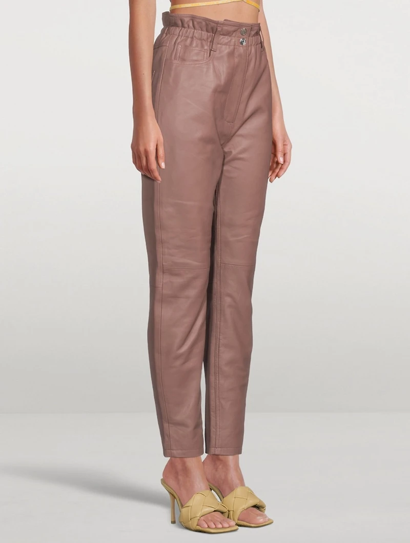 Gracele Paperbag Leather Pants