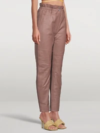 Gracele Paperbag Leather Pants