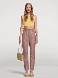 Gracele Paperbag Leather Pants