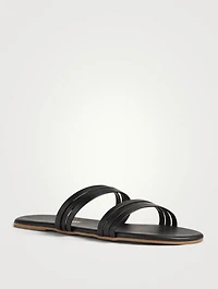 Allegra Leather Slide Sandals