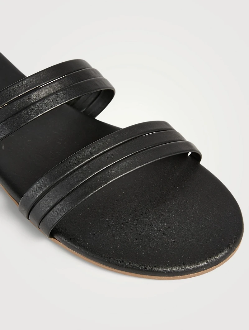 Allegra Leather Slide Sandals
