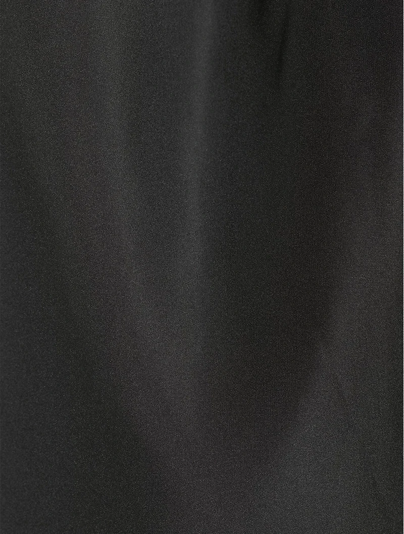 Ruffled Neck Taffeta Top