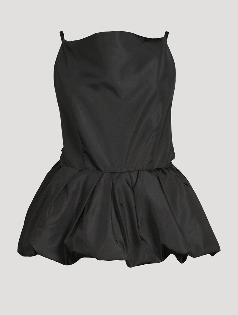 Sleeveless Bubble Taffeta Top