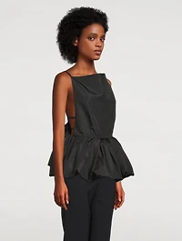 Sleeveless Bubble Taffeta Top