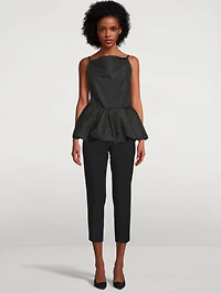 Sleeveless Bubble Taffeta Top
