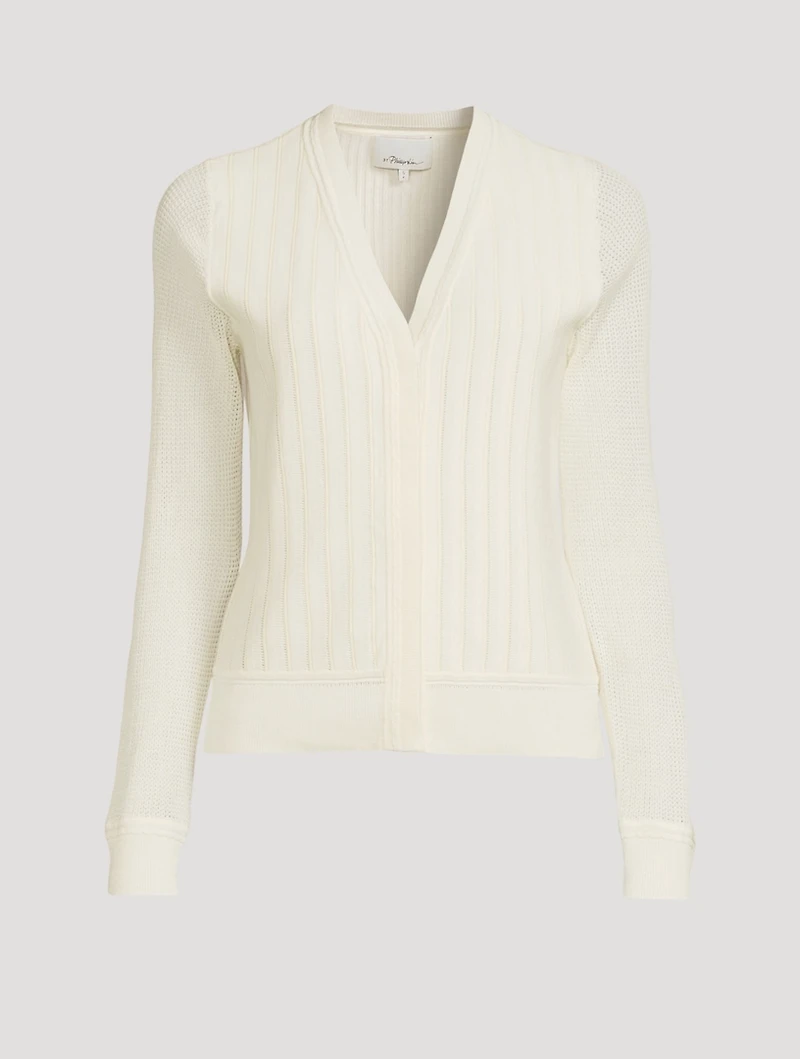 Crepe Cotton Lace Cardigan