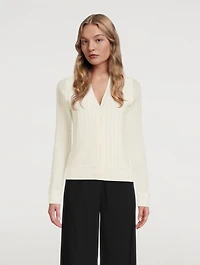 Crepe Cotton Lace Cardigan